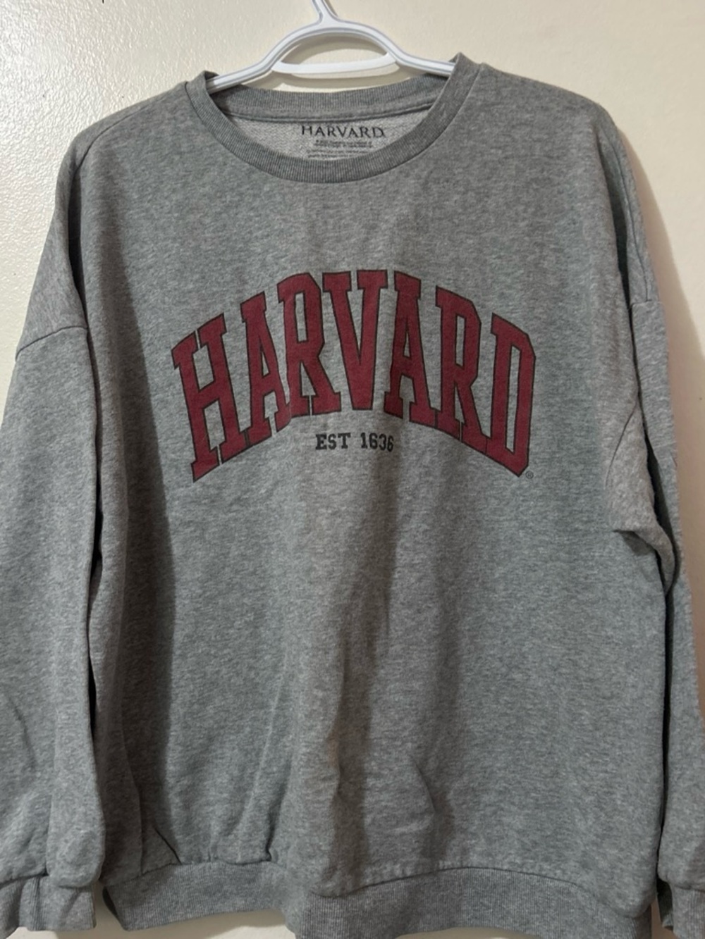 Men's Grey Sweatshirt with Maroon Logo